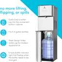 Avalon B3BLOZONEWTRCLR Limited Edition Self Cleaning Water Cooler Water Dispenser - 3 Temperature Settings - Hot, Cold & Room Water, Durable Stainless Steel Construction, Bottom Loading - UL/Energy Star Approved