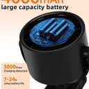 Clip on Fan for Bed, Portable Fan for Travel, 360 Rotate Battery Operated Personal Fan, Digital display, stroller fan with 5 Speeds, For Home Office Stroller Camping - Black