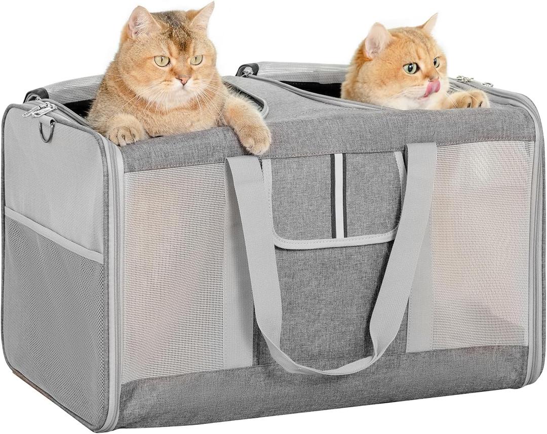 Sedioso Extra Large Cat Carrier for 2 Cats, 24x14x16in Pet Carriers for Cat and Dog Up to 40lbs, All-Sided Large Mesh Cat Carrier with Great Ventilation, Portable Soft Sided Pet Carriers for Traveling