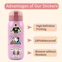6 x 60pcs Cool Heated Rivalry Movie Stickers for Adult, Waterproof Vinyl Movie Decal for Water Bottle Skateboard Guitar Travel Case Bike Laptop,Car Bumper,Luggage,Phone (Black)