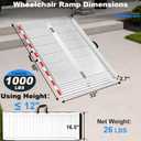 Ruedamann 4FT Portable Wheelchair Ramp, 33" Wide, 1000 lb Capacity