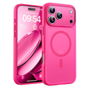 TOCOL for Phone 17 Pro Case, Full Camera Protection, Builtin Magnetic Ring, Compatible with Magsafe Charger, Drop Protection, Translucent Matte Phone Case for Phone 17 Pro 6.3 inch (Hot Pink)