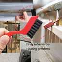 6-Pack Nylon Cleaning Brushes - Non-Scratch Nylon Bristles for Delicate Surfaces & Daily Cleaning | Ergonomic Grip with Mini Head & Hanging Hole