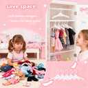 60 Pcs Doll Clothes Hangers for 18-Inch Dolls - Non-Slip, Space-Saving Wardrobe Accessories for Doll Gowns & Outfits (White)