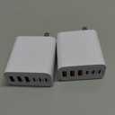 2-Pack] USB C Wall Charger, 60W 5-Port PD Fast USB C Charging Block,3USB C+2USB A Multiport Plug,Type C Power Adapter Brick Cube for iPhone17/ 16/15/14/13/12/Pro Max/ipad,for Switch (White)