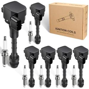6pcs Ignition Coil & Spark Plug Compatible with Nissan Murano Maxima Altima Quest Xterra Pathfinder Frontier 3.5 V6 2002 2003 2004 2005 2006 2007 2008 Coil Pack Replaces# C1406 UF349