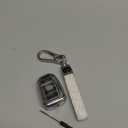 for Honda Key Fob Cover with Key Chain, Soft TPU Key Case Shell Full Protection for Sports Accord Civic CR-V HR-V LX,Silver