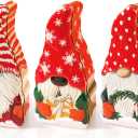 Whaline 3 Pack Christmas Food Tin Box Stripe Dot Snowflake Gnome Design Candy Tin Containers Metal Cookie Tin Jar with Lid for Storing Treat Chocolate Christmas Wrapping Party Favor Supplies, 3 Style