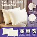 Q&J Fabric Co. Satin Pillowcase King, Beige Pillow Cases Set of 2, Smooth and Cooling Similar to Silk Pillowcases with Envelope Closure, King Size Pillow Covers for Hair Care, 20x36 Inch