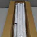 4 Pack Tension Curtain Rod 30.5 to 62.8 Inch No Drilling, Adjustable Spring Tension Rod 7/8" Diameter Non Slip, White Shower Curtain Rod for Windows, Bathroom, Doorway, Closet, Kitchen