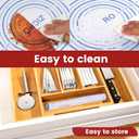 Silicone Baking Mat, Non Stick Pastry Mat Sheet for Dough Rolling, Nonslip Fondant/Pie Crust Mat (Blue, L-16''(W)*24''(L))