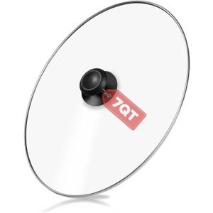 Oval Glass Lid 7 Quart Replacement for 7qt Slow Cooker SCV700SS Crock Pot Lid and for Hamilton Beach Slow Cooker SCV700, 33474G, SCV700-KC, SCV700SS Replacement Oval 7 Quart Lids