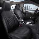 RAV4 Seat Covers - Custom Fit Seat Covers for Toyota RAV4 2019-2025 Hybrid XLE LE Limited XLE Premium (Not for XSE/SE Hybrid) - Leather RAV 4 Seat Cover Full Set Waterproof - Black
