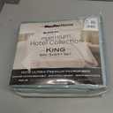 Mueller Ultratemp King Size Sheets Set, Super Soft 1800, 6 Piece, Deep Pocket up to 16" Cooling Sheets King Size, Transfers Heat, Breathes Better, Hypoallergenic, Wrinkle, Light Teal