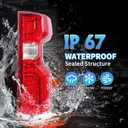 Passenger Side LED Tail Light Assembly Compatible With 2019-2024 Chevy Silverado 1500, LED Style Right Rear Brake Lamp, with Bulb Harness, Replaces# 84678150 GM2801311
