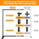 FUDESY 10x8 ft Backdrop Banner, Heavy Duty Adjustable Background Stand Kit with Carrying Bag, Step and Repeat Photography Frame for Trade Show Display Photo Booth Parties