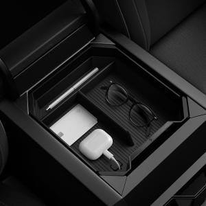 Spigen Center Console Organizer Tray Designed for Tesla Cybertruck Accessories 2025/2024/2023 (Top) (Carbon Edition) (Top Organizer)