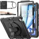 Amazon.com: SEYMAC stock for iPad Air 13 inch Protective Case M3 2025/ M2 2024, Heavy Duty Case with Screen Protector, Pencil Holder, Rotating Stand, Hand Strap, Shoulder Strap, Black : Electronics