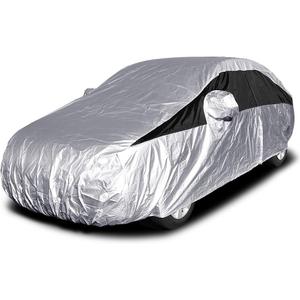 Titan Lightweight Poly 210T Car Cover for Sub-Compact Sedans 163-175". Waterproof, UV Protection, Scratch Resistant, Driver-Side Zippered Opening. Fits Fiesta, Rio, Aveo and More.