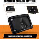 Curved Laydown License Plate Mount Frame Compatible with Harley 3 Hole Rear Fender Mount Replacement for 3148 (Black)