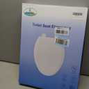 Elongated Toilet Seat Soft Close, Bottom Fixing/Top Fixing 2 Mount Way Easy Installation,4 Anti Slip Pad, Compatible Oval Shape, PP Material Easy Clean, White