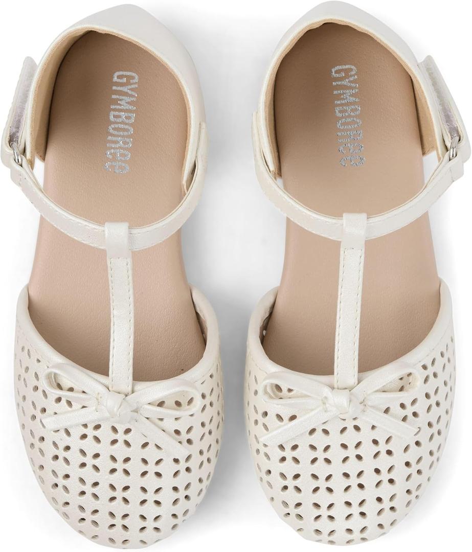 Gymboree Girls' And Toddler Dressy Ballet Flat ( 10 Toddler, White)