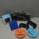 Switch 2 Accessories, [Charge Inside]Case Bundle for Nintendo Switch 2 2025 Console, FYOUNG 23 IN 1 Kit:Carrying Case,Controller Charger,Protective Shell,Grip for Joycon, Steering Wheel for Mario Kart (Black Black)