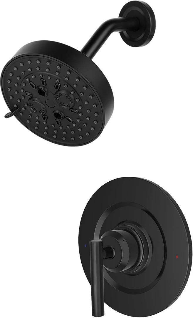 T2902BL Shower Trim Kit Compatible with moen T2902EPBL Shower Trim Kit, Matte Black Shower Head and Shower Lever Handle, Easy to Install, Without 2510 Valve