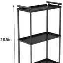 VOTZAAQ 3 Tier Bathroom Organizer Countertop, Stainless Steel Perfume Tray and Vanity Countertop Shelf, Makeup Skin Care Bathroom Organizers and Storage for Dresser, Kitchen (Matte Black)