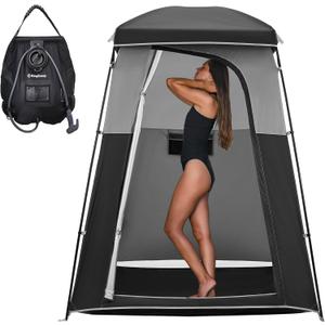 KingCamp Camping-Privacy-Shelters Oversize Space Privacy Tent with Shower Bag, Portable, Waterproof, Tall, 1 Room /2 Room Shower Toilet Tent