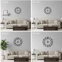 Zabiki 30 Inch Large Wall Clock Modern, Vintage Farmhouse Decorative Black Metal Wall Clock for Living Room Decor, Xmas, Birthday Gift
