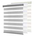 SHECUTE Cordless Zebra Blinds for Windows, Zebra Roller Window Shades for Day & Night, Light Filtering Room Darkening Window Blinds for Home and French Doors(Grey, 33.5"W x 72"H, Support Custom Size)