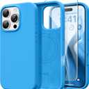 GONEZ Magnetic for iPhone 16 Pro Case, [Compatible with MagSafe] Anti-Scratch Microfiber Lining & Screen Protector, Silicone Camera Control, Shockproof Slim Phone Cover 6.3 inch, Wave Blue