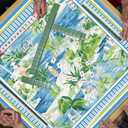Blue Green Tropical Beach Mahjong Mat 31.5" x 31.5",