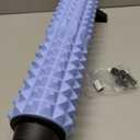 New Upgrade Bracket Foam Roller, 21 Inch Firm Deep Tissue Muscle Massager for Back Leg Pain & Sore Muscles (Blue)