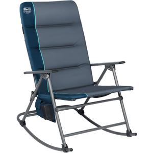 Timber Ridge Oversized Folding Rocking Camping Chair, Padded Outdoor Rocker with High Back, Portable Outdoor Chair for Patio, Garden, Lawn, Supports up to 400 lbs, Blue, 38 inches x 22.5 inches x 43.5 inches