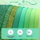 Feifeiya 48 Pack EVA Foam Sheets 8 x 12 Inch,12 Glitter Sparkle Foam Sheet 36 Regular Foams Sheets for DIY Crafts Office Project Art Party Decor 2mm Thickness A4Gradient Green)