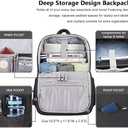 MAXTOP Deep Storage Laptop Backpack with USB Charging Port[Water Resistant] College Computer Bookbag Fits 15 Inch Laptop Black