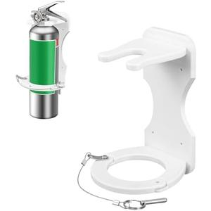 Boat Nylon Fire Extinguisher Bracket,Mounting Bracket with Quick Release Pin,Fire Extinguisher Brackets Compatible with Fire Extinguishers (White)