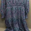 PRETTYGARDEN Women's Floral Maxi Dress 2025 Fall Long Sleeve V Neck Casual A Line Long Flowy Boho Party Dresses, XL