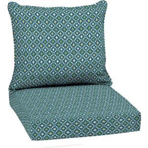 Arden Outdoor Deep Seat Cushion Set, 22 in x 24 in, Weather-Proof, Rain-Proof, Fade Resistant Patio Cushion Alana Tile