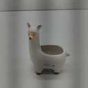 Leisure Arts Floral Pot Llama, White , 7.5" - small flower pots for indoor plants, succulents, plant pots, indoor planter, ceramic pots for indoor plants