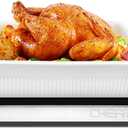 Chefman Compact Glasstop Warming Tray with Adjustable Temperature Control Perfect for Buffets, Restaurants, Parties, Events, Home Dinners and Travel, Mini 15x12 Inch Surface, Keeps Food Hot, Black