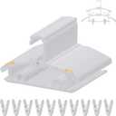 50 Pack Baby Clothes Hangers with 16 Clips, 11-15 inch Adjustable Kid Hanger, Multifunctional Children Hanger for Girl Boy Toddler Kids Child(White)
