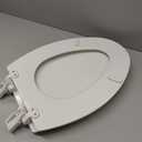 Mayfair Cassel Slow Close Toilet Seat, Easy Clean, Non Slip Premium Wood Seat, Easy Install, Made in USA, Elongated, White