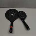 MakeFit Dual Handheld Shower Head Combo, 2-in-1 Rain Shower Heads System 8 Inch Rainfall Shower Head and 10 Modes High Pressure Hand Held Showerhead with Built-in Power Wash (Black)