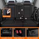 AOMSAZTO Car Seat Covers Custom Fit for Jeep Gladiator 2020-2024 2025 2026 Leather Truck Car Seat Covers Full Set (Black)