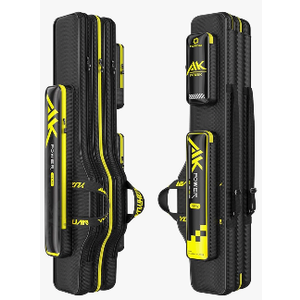 Fishing Rod Case Triple-Layer 1680D Heavyweight Oxford Fishing Pole Case & Bag Wire-Reinforced Non-Deforming Frame Quick-Access Compartments Anti-Sag Structure Fishing Rod Bag Fishing Gift for Men