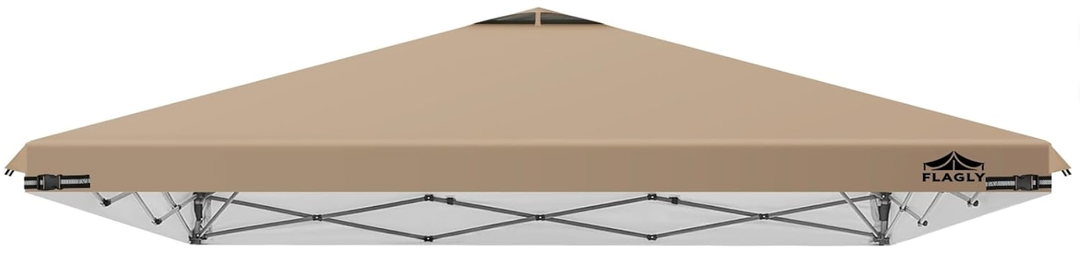 106 Replacement Canopy Top with Air Vent, Waterproof & UV Protection Canopy Tent Top Cover for Straight Leg Canopy Frame - for Outdoor, Patio, Event, Trade Show (Khaki, 10x10ft)