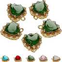 Crystal Zirconia Gold Plated Brass Charms for Jewelry Making Bracelet Necklace Earring Pendant Craft Supplies DIY Accessories